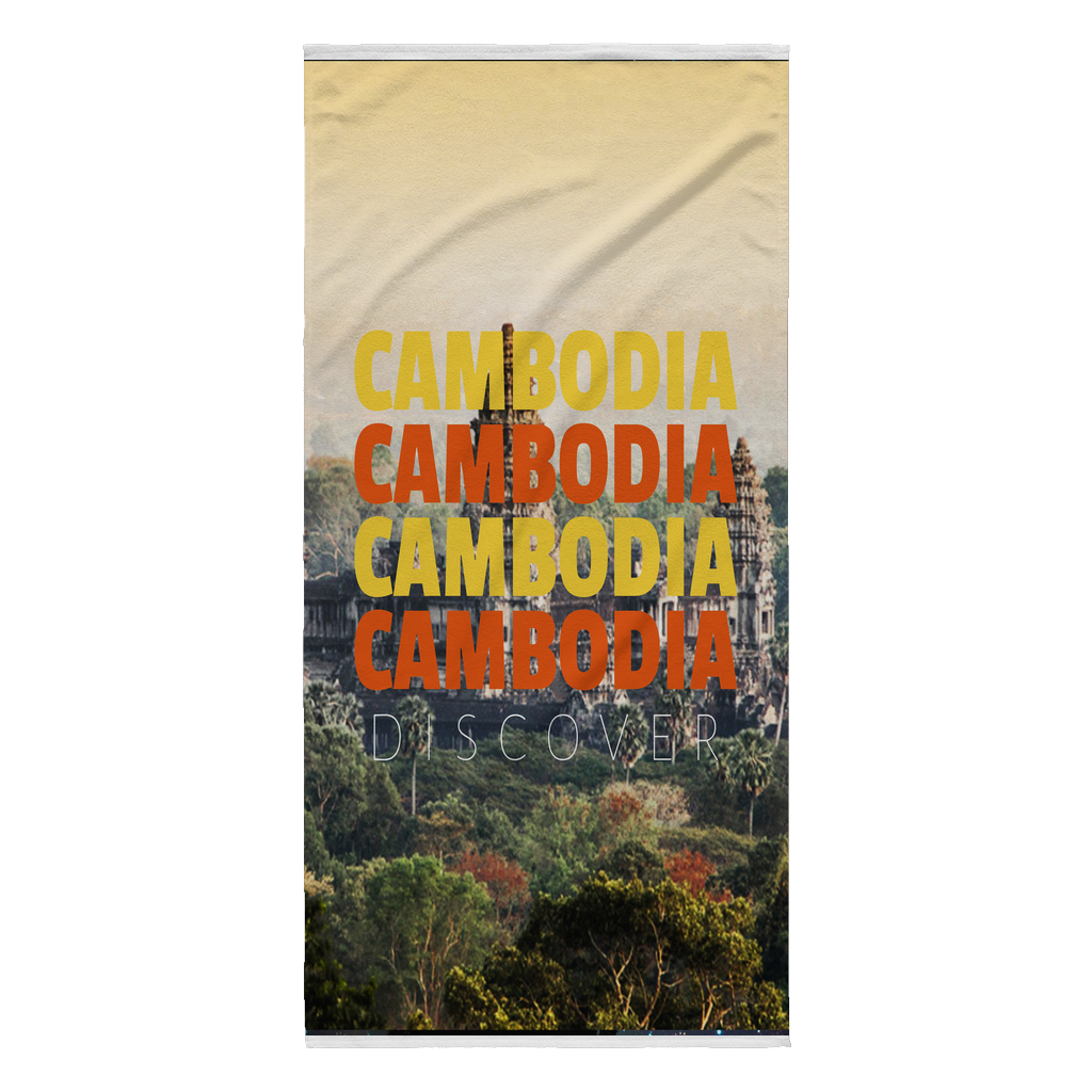 Discover Cambodia Beach Towel