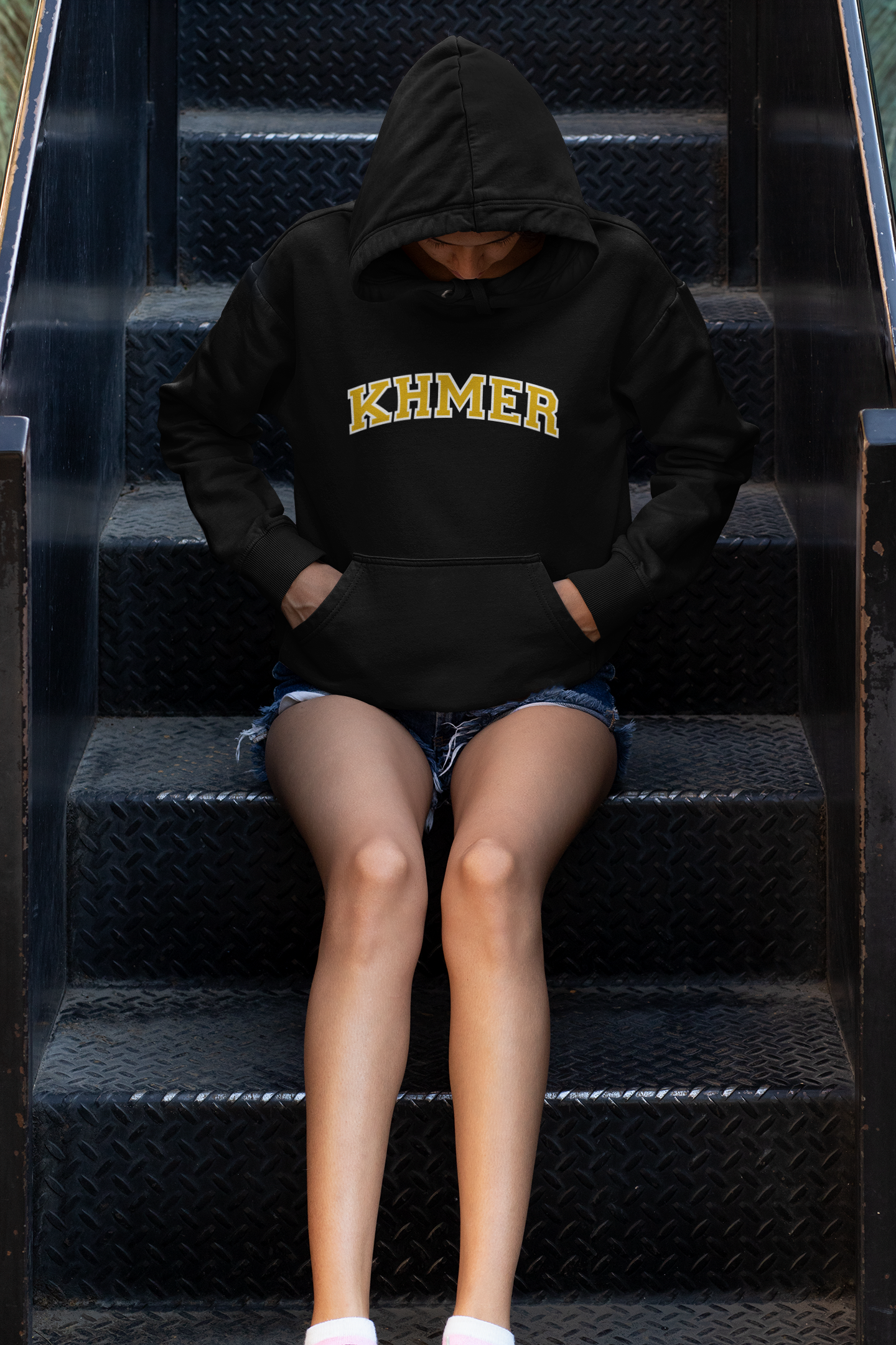 Khmer Black and Gold Collegiate Hoodie