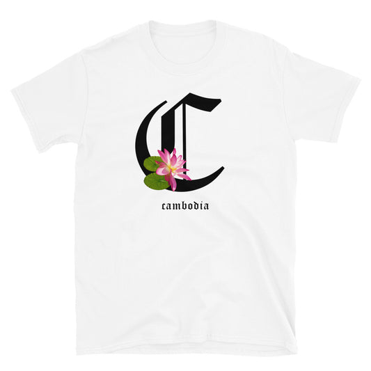 Cambodia Lotus Logo Short-Sleeve Unisex T-Shirt