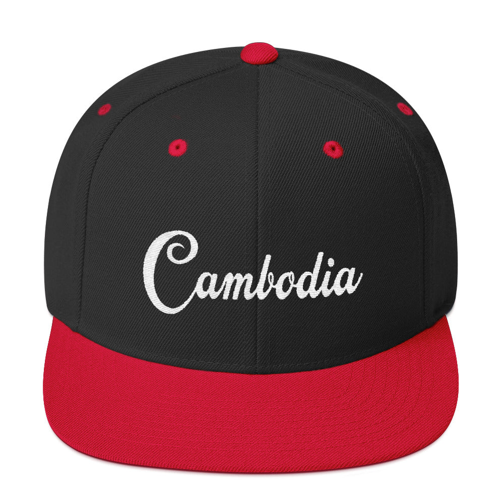 Original Cambodia Black and Red Snap Back