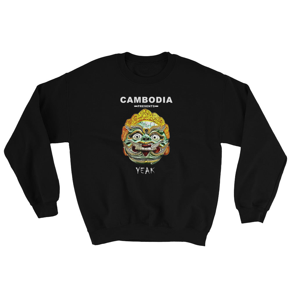 Cambodian Designs Yeak Crewneck Sweatshirt Black