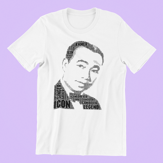 Sinn Sisamouth Iconic Text Art Tee