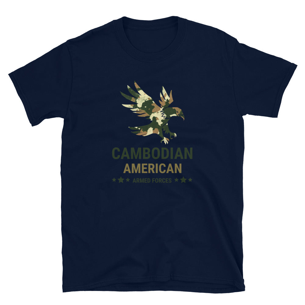 Cambodian American Armed Forces Short-Sleeve Unisex T-Shirt