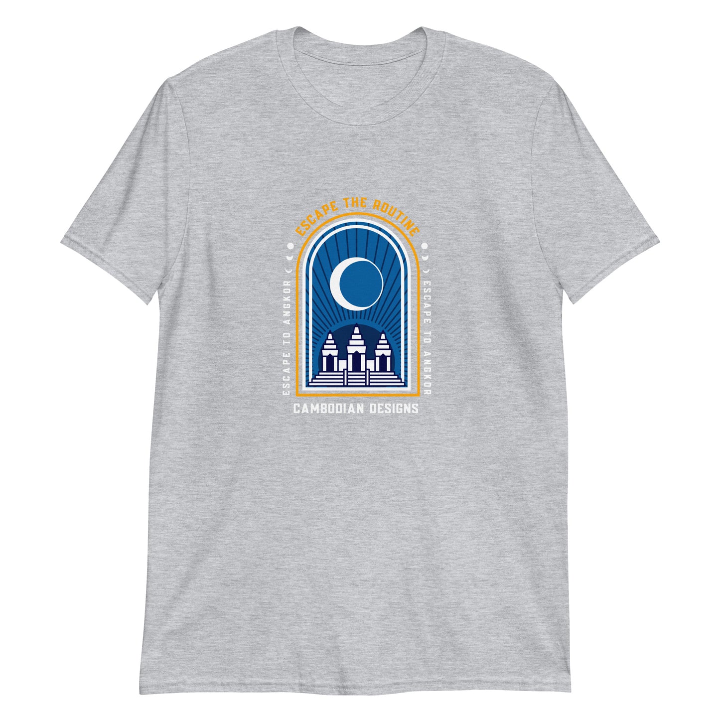 Escape the Routine Angkor Wat Short-Sleeve Unisex T-Shirt