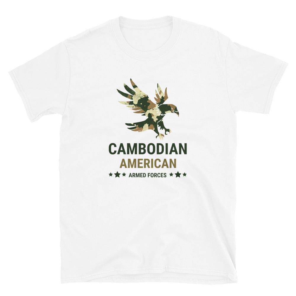 Cambodian American Armed Forces Short-Sleeve Unisex T-Shirt