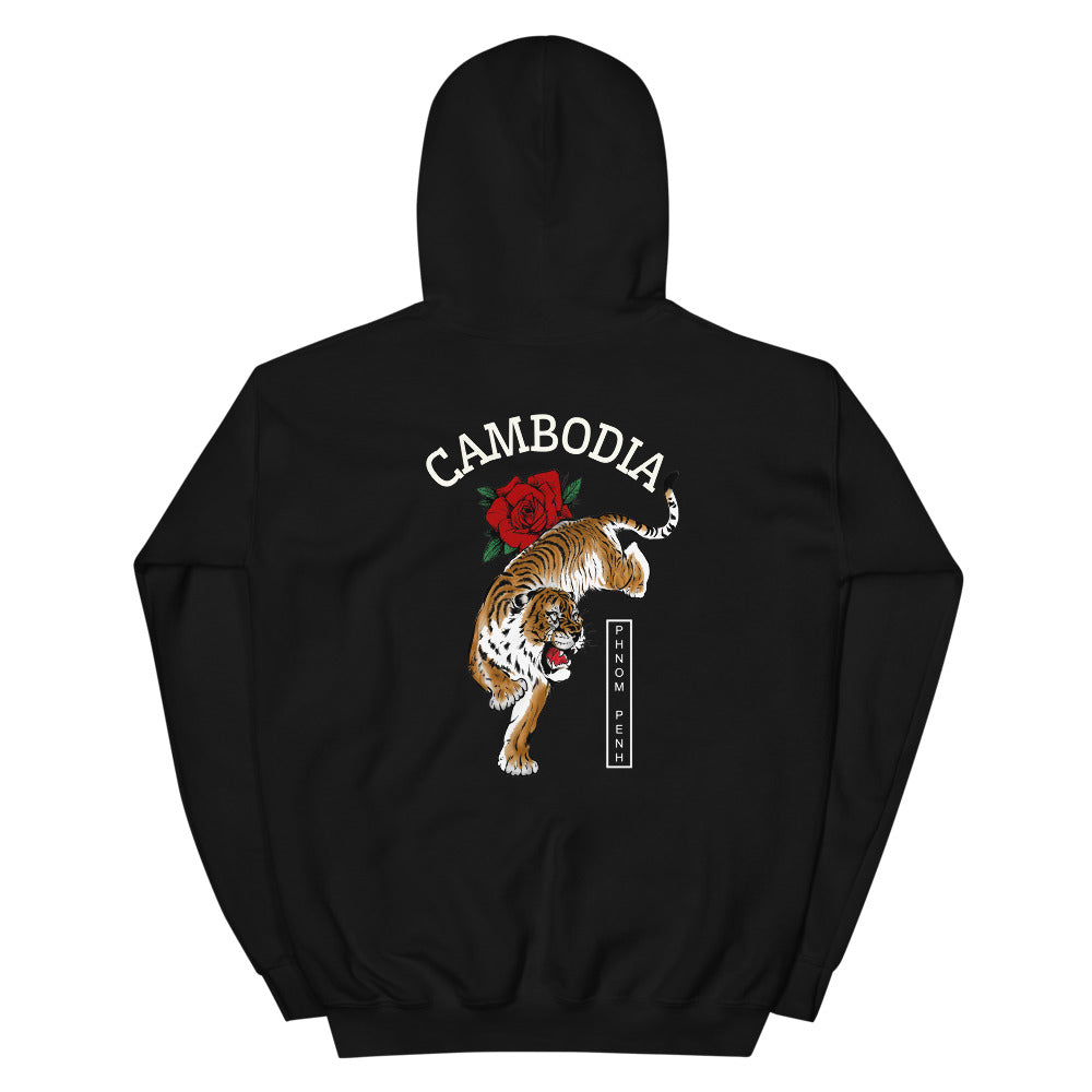 Cambodia Phnom Penh Tiger Double Sided Print Hoodie