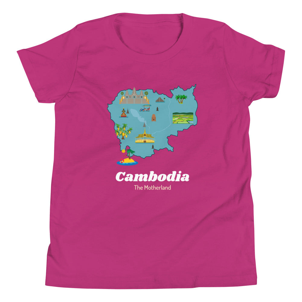 Cambodia The Motherland Youth Short Sleeve T-Shirt